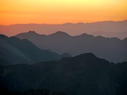 Sunset Ridges in the Andes