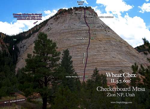 Checkerboard Mesa, Wheat Chex (Route Overlay)