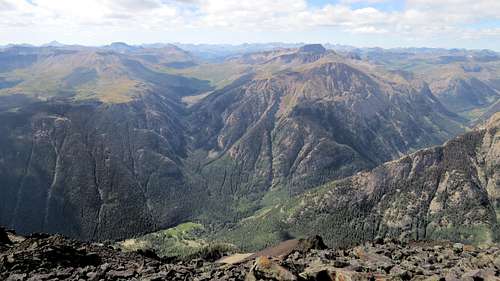 View South from Sunshine Peak