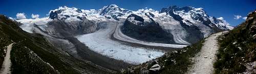 Monte Rosa panorama from the Gornergrat trail