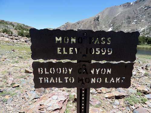Mono Pass trail end
