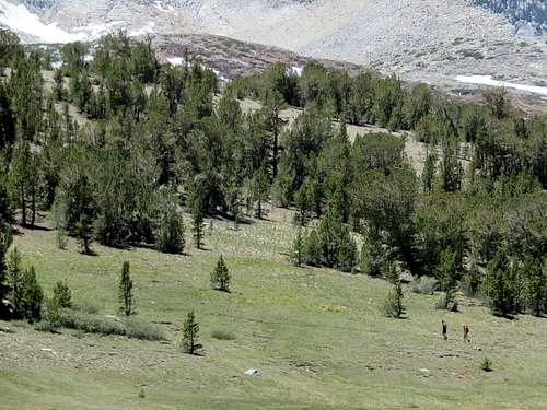 Hikers going up the Parker Pass