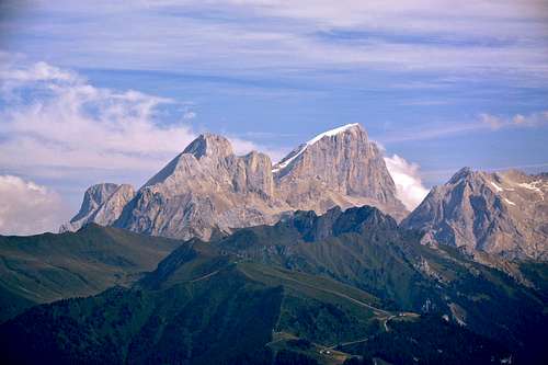The Marmolada seen from the west