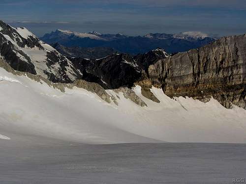 Bruneggjoch (3365m) from the Abberg Glacier