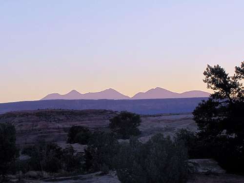 La Sal Mountains at dawn