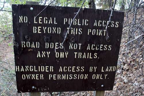 Old sign at trail head