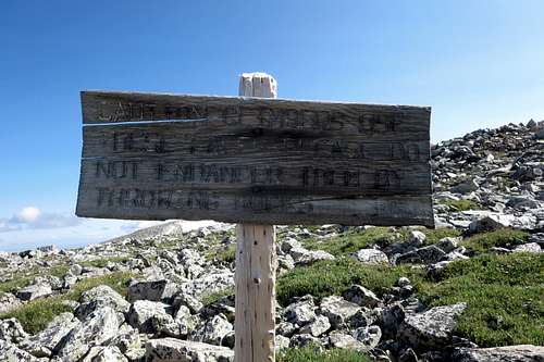 Old Sign near Summit