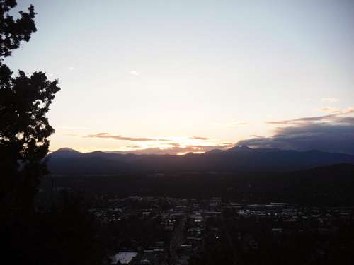 Looking over downtown Bend