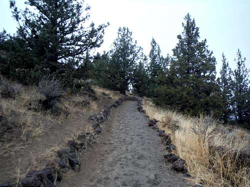 Trail heading uphill