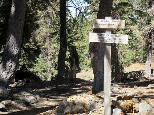 Sign at the top of the trail