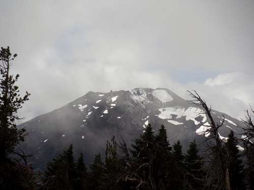 Mount Bachelor through the clouds