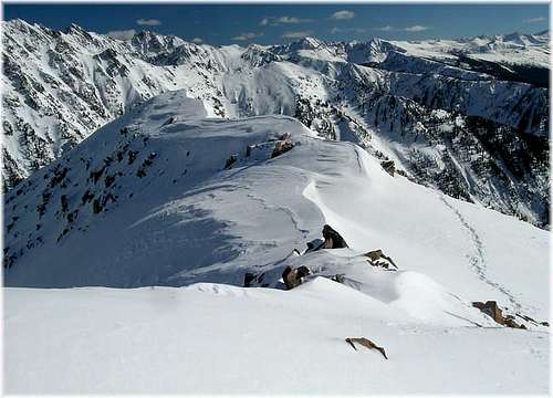 The summit ridge of 
