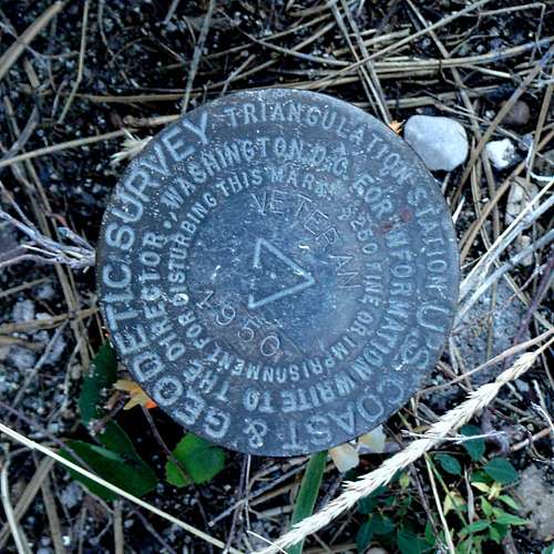 Veterans Peak Geodetic Marker