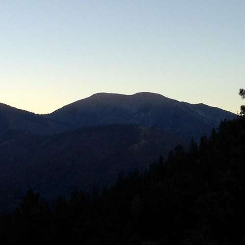Mt. Baldy from Vincent Gap before sunrise