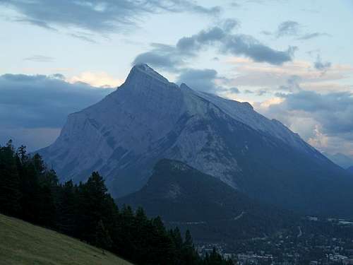 Mount Rundle During Evening