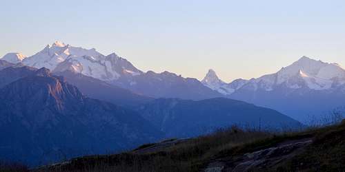 Evening alpenglow at Bettmeralp