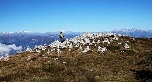 On the ridge of Cima delle Pozzette