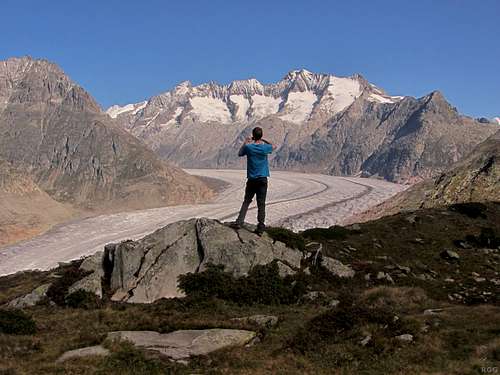 Looking up the Grand Aletsch Glacier