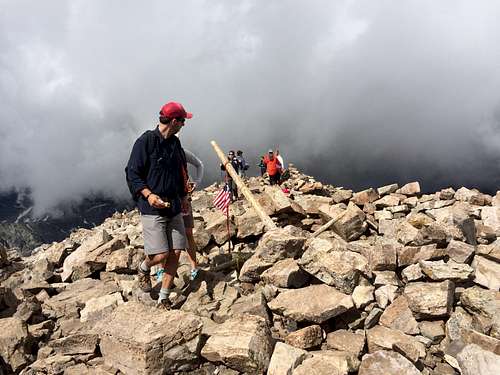 No we need to leave now!! Quandary Peak - August 7, 2014