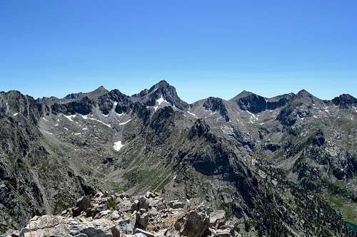 Pic de Peguera seen from the summit of Gran Encantats