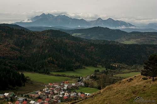 Tatra mountains from Lesnicke sedlo