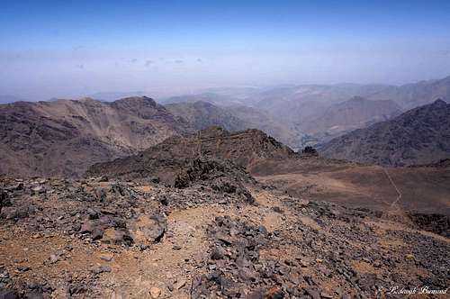 Tibherine as seen from Toubkal (4167m)