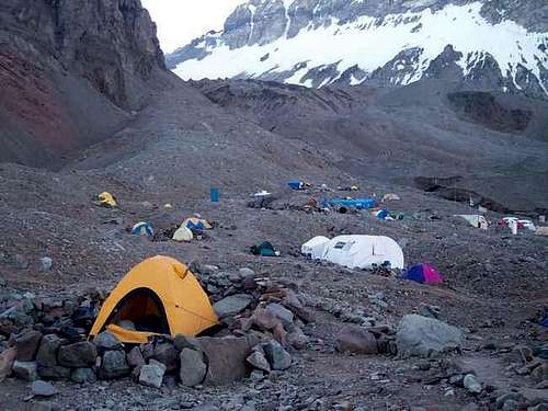Base camp at Plaza Argentina....