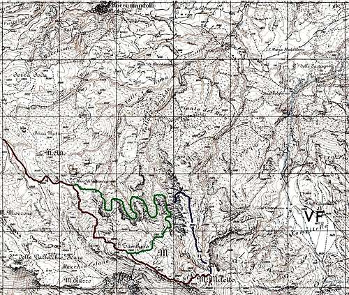Northwest route and alternatives (Monte Miletto)