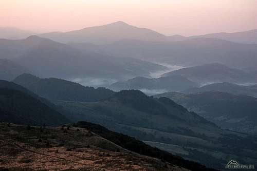 Eastern Bieszczady before the sunrise