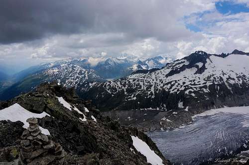 Furkahorn and Rhone Glacier