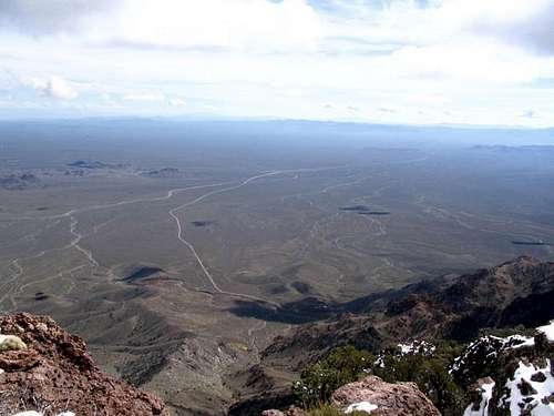 View from the summit, looking...