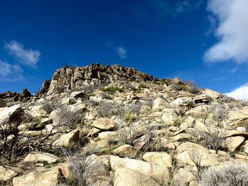 Rock pile along the rocky ridge