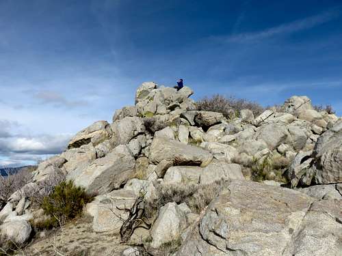 Rocky summit on north edge of rocky ridge