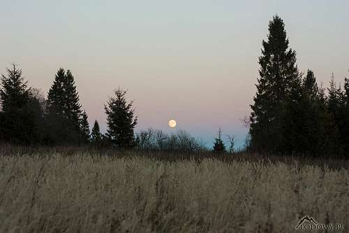 Moonrise over Uzhok pass