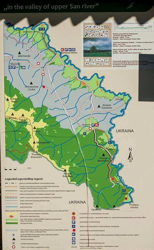 Upper San river valley - Map