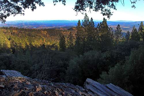 View northeast from the big  rock face overlook