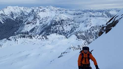 Snowshoe ascent of Gothic Peak 1-3-2015
