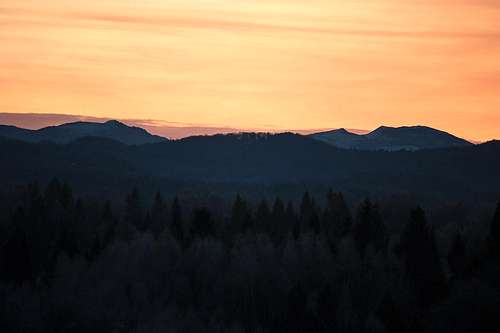 Mount Tarnica at dawn