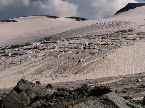Crevasse field on the Allalin Glacier