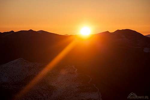 Rising Sun over Mount Tarnica