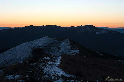 Mt.Tarnica group before sunrise