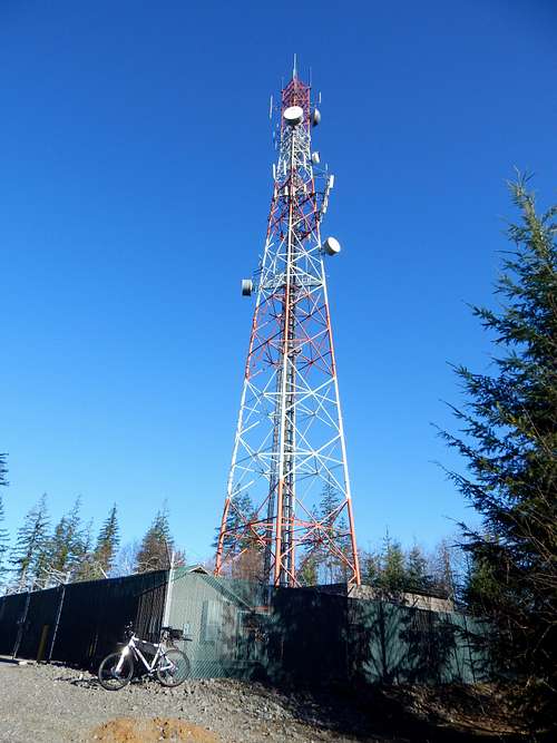 Com tower on Three Lakes Hill northwest summit