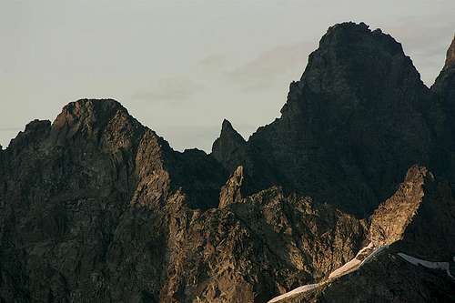 High Tatra ridges at sunrise