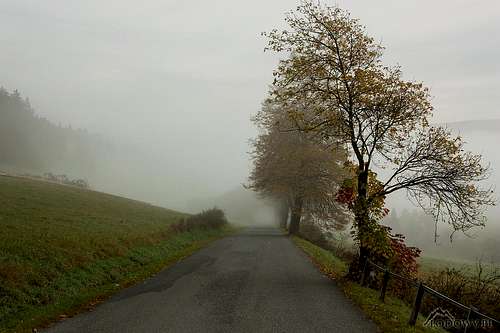 Misty road to Hanusovce