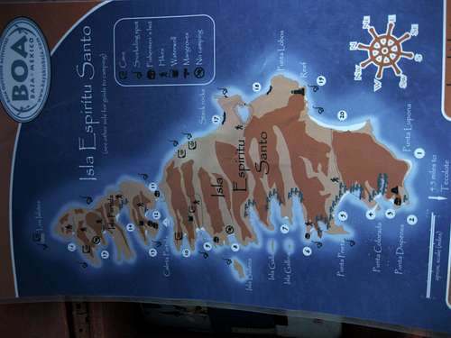 Isla Espiritu Santo map