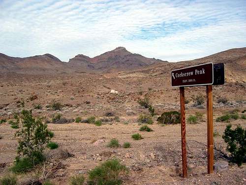 Corkscrew Peak from the sign...