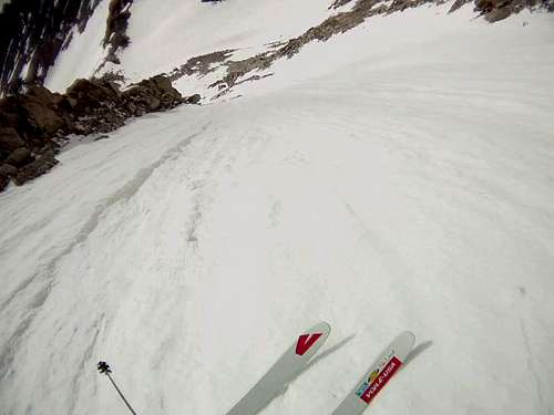 Cloud Peak ski, middle of the south couloir, June 23 2013
