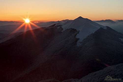 In search of sunrise. Mt.Polonina Wetlinska