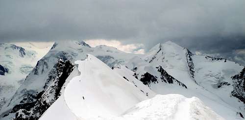 Castore from the summit of W Breithorn