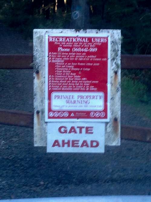 Trailhead Gate Sign
